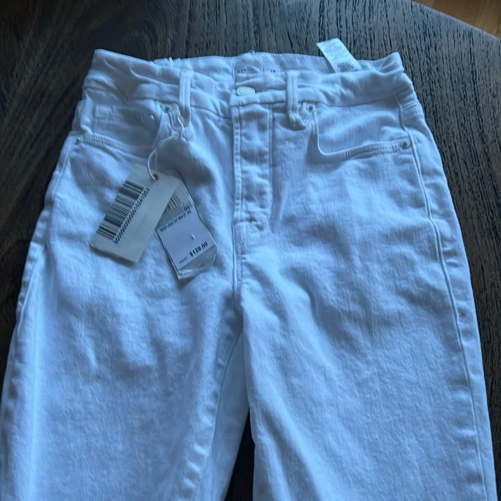 NWT Good American "good legs" white jeans SZ: 14 - Picture 2 of 5